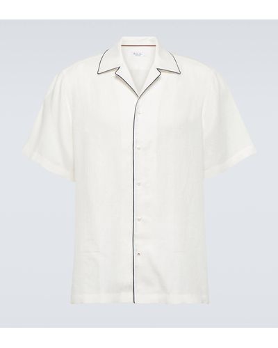 Loro Piana Tiki Linen Shirt - White