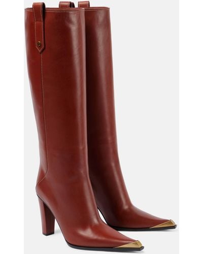 Etro Leather Knee-high Boots - Red