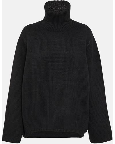 Totême Wool And Cashmere Turtleneck Sweater - Black