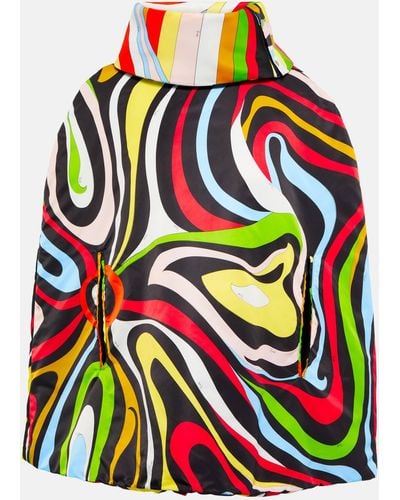 Emilio Pucci X Fusalp Printed Poncho - Green