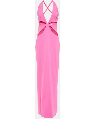 Monot Cutout Halterneck Gown - Pink