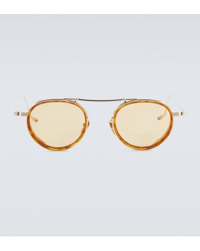 Jacques Marie Mage Apollinaire Browline Sunglasses - Metallic