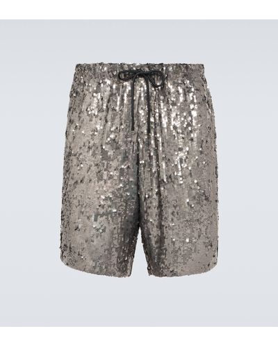 Dries Van Noten Sequined Shorts - Grey