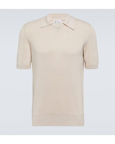 Brunello Cucinelli Cotton Polo Shirt - Natural