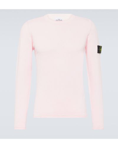 Stone Island Compass Cotton-blend Sweatshirt - Pink