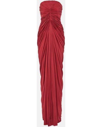 Rick Owens Radiance Cotton Jersey Bustier Gown - Red