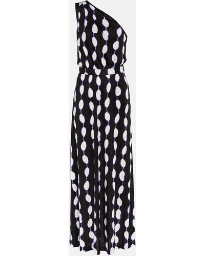 Diane von Furstenberg Asymmetric Kiera Maxi Dress - Black