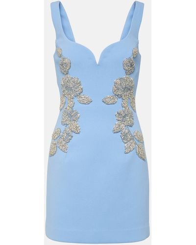 Rebecca Vallance Juliana Embellished Crepe Minidress - Blue