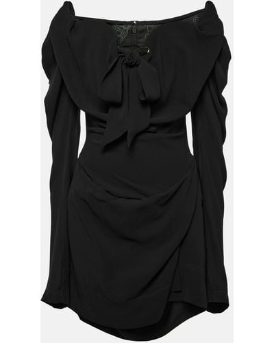 Vivienne Westwood Bow-detail Draped Minidress - Black