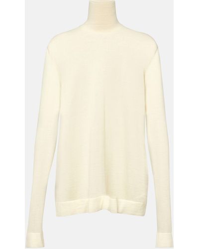 The Row Fulton Cashmere Turtleneck Sweater - Natural