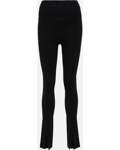 Victoria Beckham Body High-rise Split-cuff leggings - Black