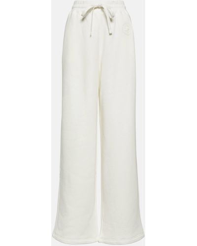 Gucci Interlocking G Cotton Jersey Wide-leg Pants - White