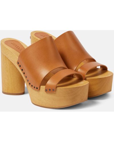 Isabel Marant Hyun Leather Sandals - Brown