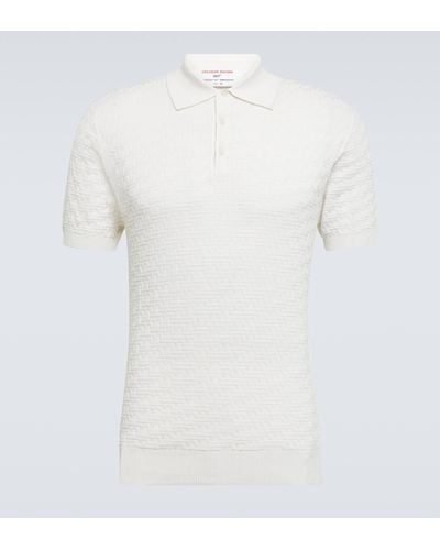 Orlebar Brown 007 Burnham Silk-blend Polo Sweater - White