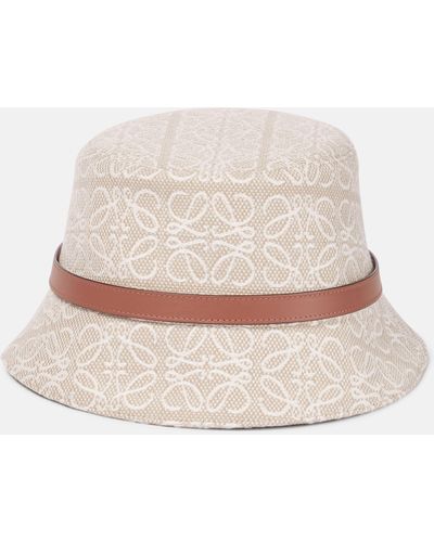Loewe Anagram Bucket Hat - Natural