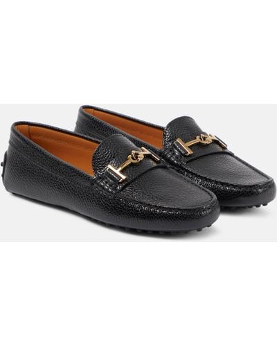 Tod's Gommino Leather Loafers - Black