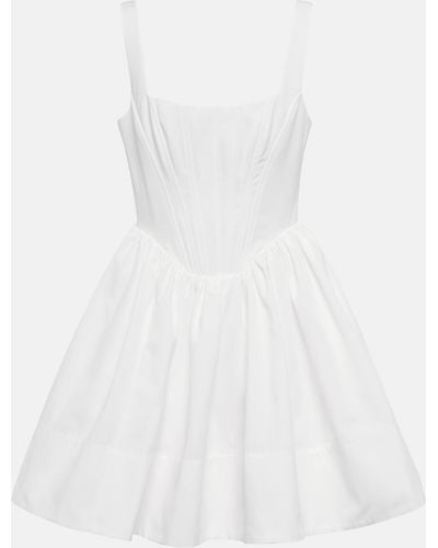 STAUD Landscape Babydoll Minidress - White