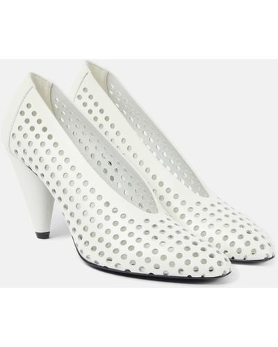 Proenza Schouler Perforated Cone Leather Pumps - White