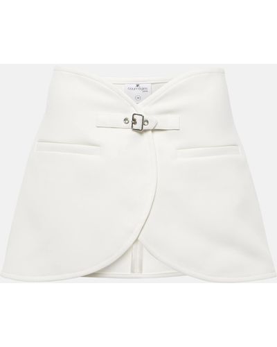 Courreges Ellipse Twill Miniskirt - White