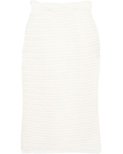 Dorothee Schumacher Modern Textures Crochet Pencil Skirt - White