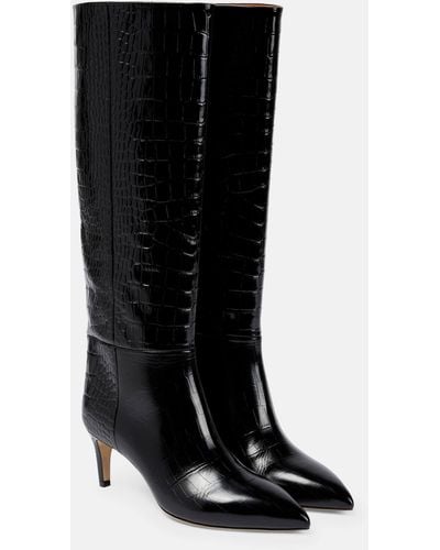 Paris Texas Embossed Croco Stiletto Boot Heel 60 - Black
