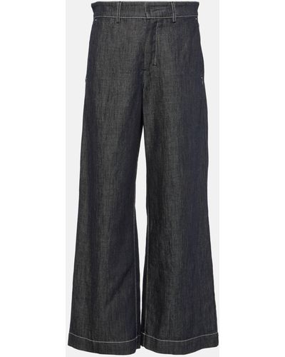 Max Mara Amerigo Mid-rise Wide-leg Jeans - Black