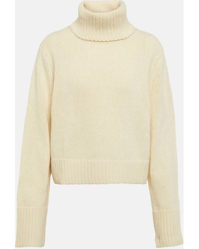 Polo Ralph Lauren Turtleneck Wool And Cashmere Sweater - Natural