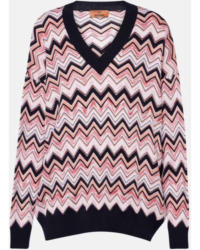 Missoni Zig Zag Oversized Sweater - Pink