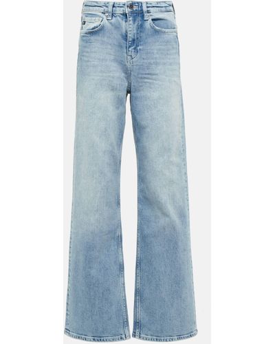 AG Jeans New Alexxis High-rise Flared Jeans - Blue