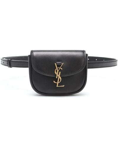 Saint Laurent Kaia Leather Belt Bag - Black