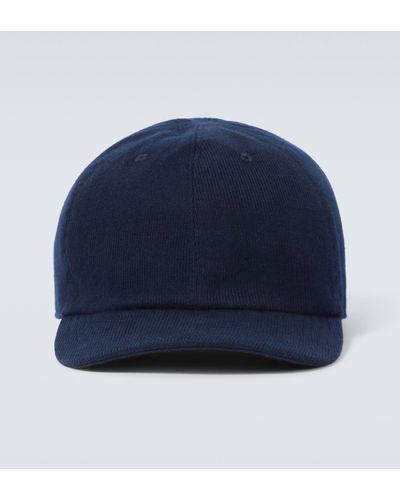 Kiton Cotton Corduroy Baseball Cap - Blue