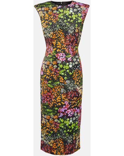 Dries Van Noten Floral-print Midi Dress - Green