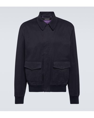 Ralph Lauren Purple Label Albertson Cotton Bomber Jacket - Blue
