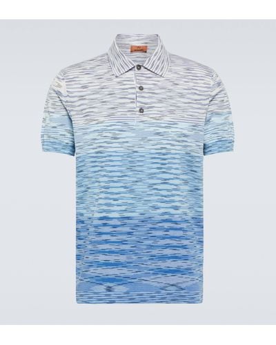 Missoni Degrade Cotton Polo Shirt - Blue