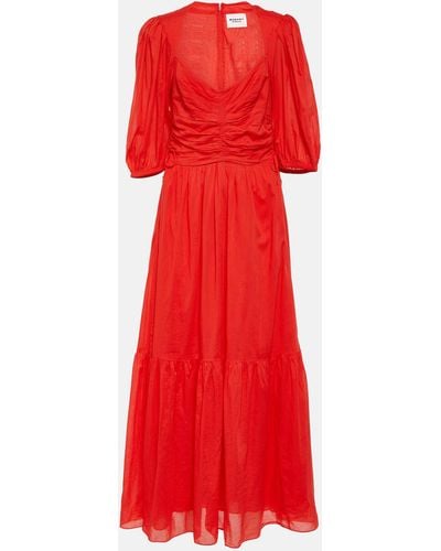 Isabel Marant Leoniza Cotton Maxi Dress - Red