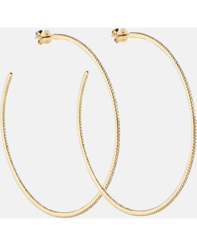 SHAY Xl 18kt Yellow Gold Hoop Earrings With Diamonds - White