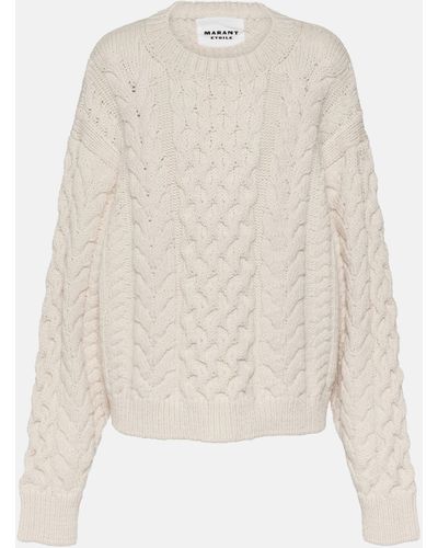 Isabel Marant Jake Cable-knit Sweater - Natural