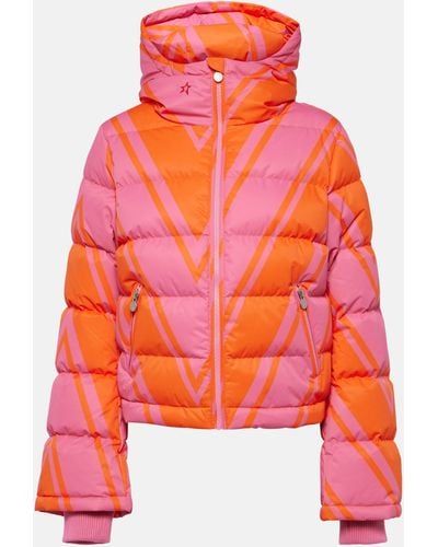 Perfect Moment Polar Flare Printed Down Jacket - Red