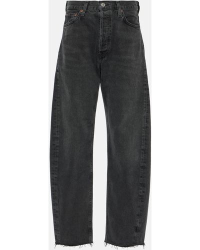 Agolde High-rise Barrel-leg Jeans - Grey