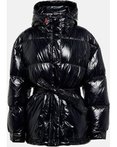 Perfect Moment Metallic Belted Down Parka - Black
