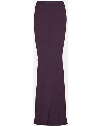 Rick Owens Lilies Jersey Maxi Skirt - Purple
