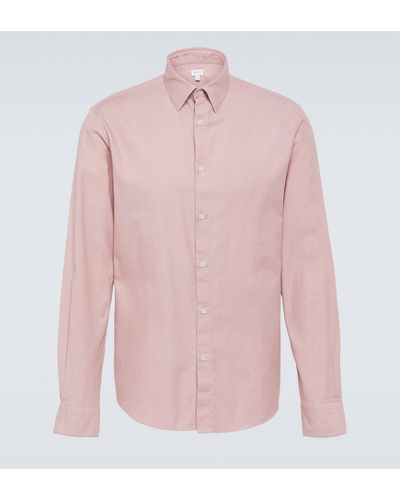 Sunspel Cotton Oxford Shirt - Pink