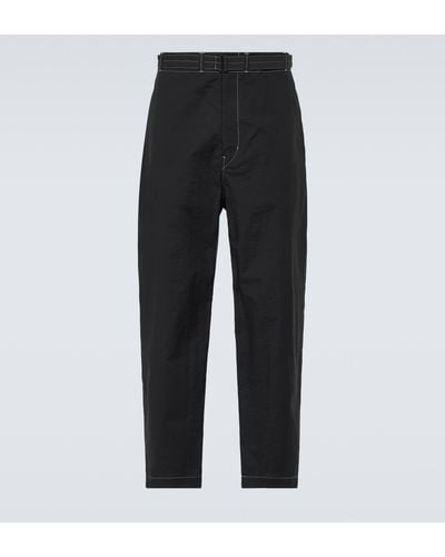 Lemaire Cotton-blend Tapered Pants - Black