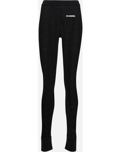 Jil Sander Logo leggings - Black
