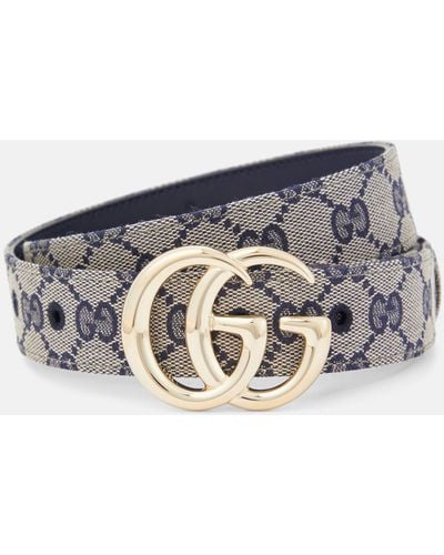 Gucci GG Marmont Leather Belt - Blue