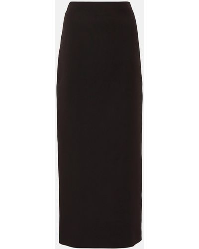 The Row Bartelle Wool Twill Maxi Skirt - Black