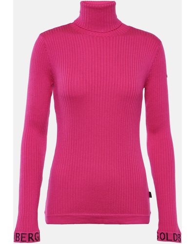 Goldbergh Mira Ribbed-knit Turtleneck Sweater - Pink