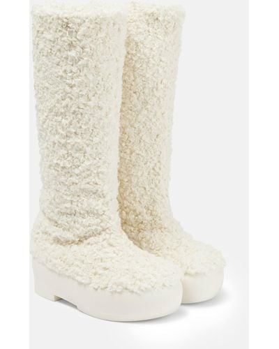 Gia Borghini Gia 22 Teddy Knee-high Boots - White