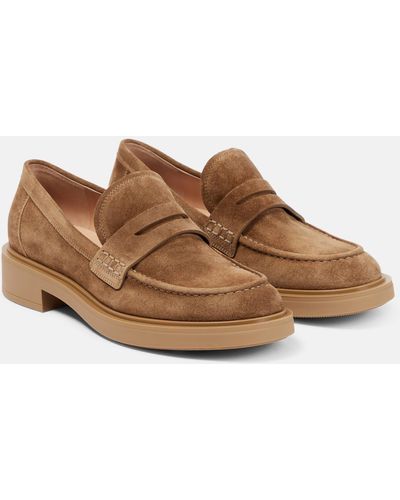 Gianvito Rossi Harris Suede Loafers - Brown