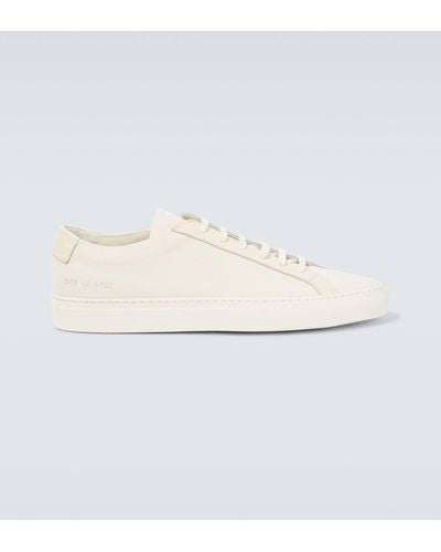 Common Projects Achilles Leather And Canvas Sneakers - White
